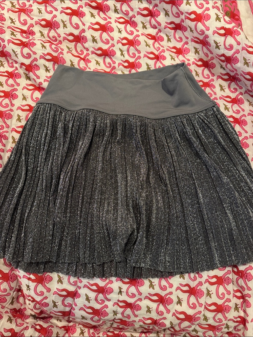 Offline by Airie Gray/Silver Sparkle Pleated Skort Size XS